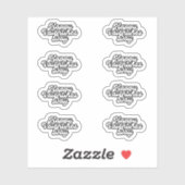 Blanc Valentine's Day Font EX PETIT Sticker Feuill (Feuille)