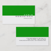 Blanc Vert Attrayant Carte de visite de charme (Devant / Derrière)