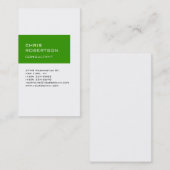 Blanc Vert Attrayant Carte de visite de charme (Devant / Derrière)