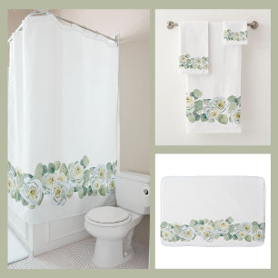 Blanc vert délicat aquarelle rose feuille