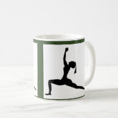 Blanc / Vert : Mug Classique / Café Cup (Devant droit)