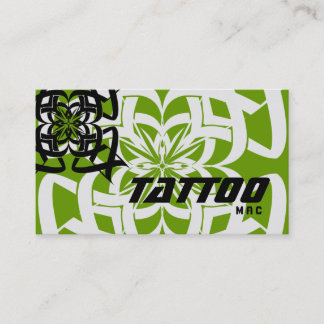 Blanc vert noir tribal de carte de visite de