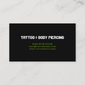 Blanc vert noir tribal de carte de visite de (Dos)