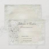 Blanc vintage sur Grunge Floral Blanc RSVP (Devant / Derrière)