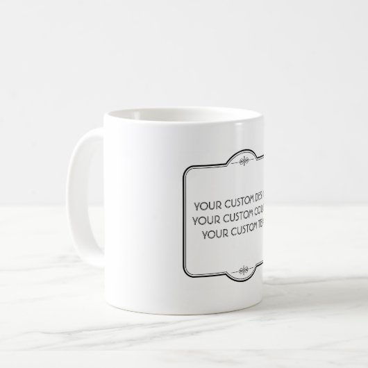 BLANC Your Design Here - Café Mug (Devant gauche)
