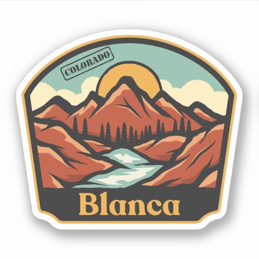 Blanca, Colorado Sticker (Voorkant)