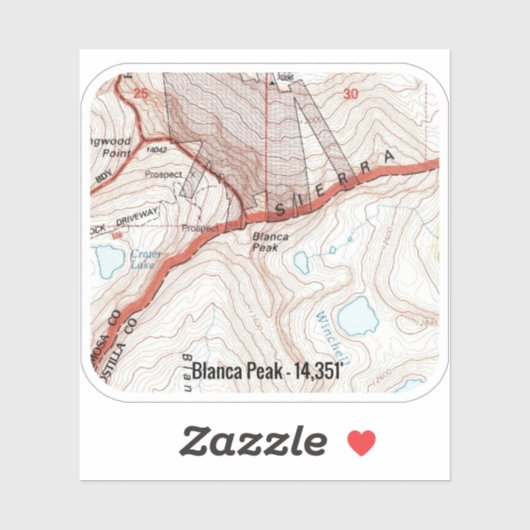 Blanca Peak Colorado Fourteener Sticker (Vel)