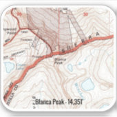 Blanca Peak Colorado Fourteener Sticker (Voorkant)