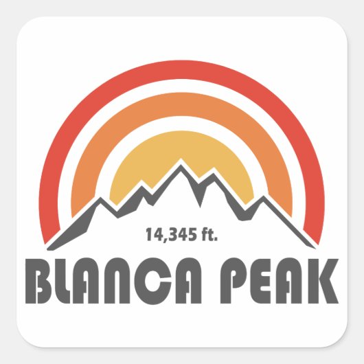 Blanca Peak Vierkante Sticker (Voorkant)