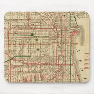 Blanchard's kaart van Chicago Muismat