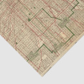 Blanchard's kaart van Chicago Tissuepapier (Detail)