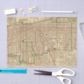 Blanchard's kaart van Chicago Tissuepapier (Craft)