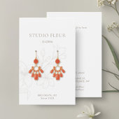 BLANCHE | Boucles d'oreilles florales chic Affiche