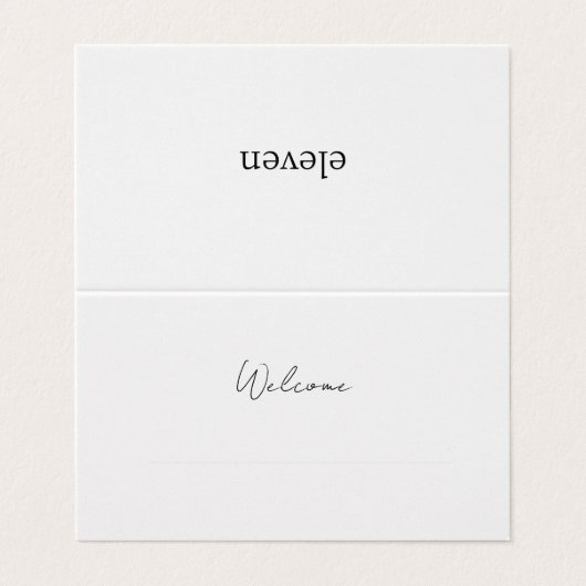 BLANCHE | Carte pliée à Mariage à trait minimal ch (Outside Unfolded)