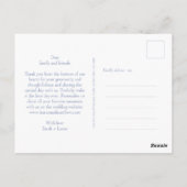 BLANCHE | Carte postale Merci Floral Bleu (Dos)