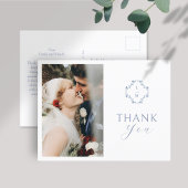 BLANCHE | Carte postale Merci Floral Bleu