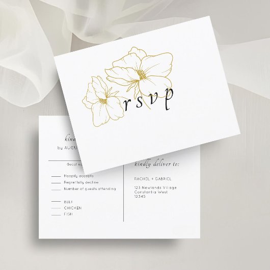 BLANCHE | Carte postale RSVP Chic Floral Wedal