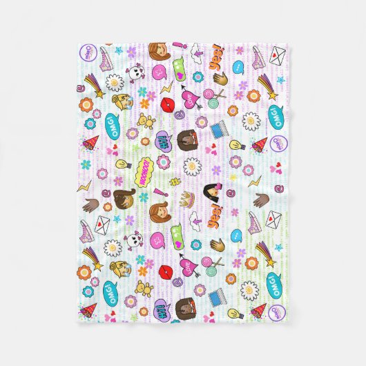 Blanche couverture en toison de Miss Oji (Devant)