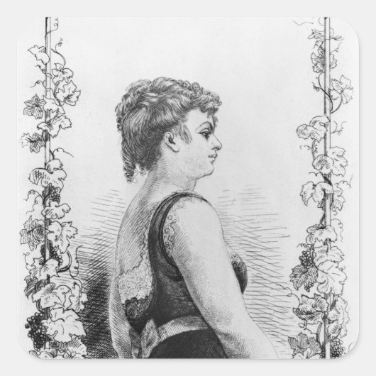 Blanche d'Antigny Vierkante Sticker (Voorkant)