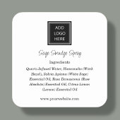 BLANCHE | Étiquettes de produits d'ingrédients de 