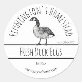 BLANCHE | Étiquettes d'oeufs de canard (Devant)