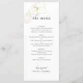 BLANCHE | Menu plat Mariage floral chic (Devant)