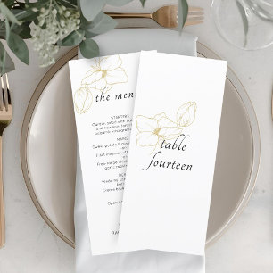 BLANCHE   Menu plat Mariage floral chic