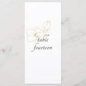 BLANCHE | Menu plat Mariage floral chic (Dos)