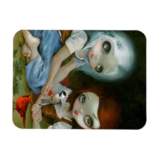 "Blanche neige et rouge Rose" Flex Magnet (Horizontal)