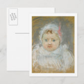 Blanche Pontillon als Baby, 1872 (pastel op papier Briefkaart (Voorkant / Achterkant)