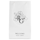 BLANCHE | Sac cadeau Mariage Chic Monogram (Devant)