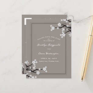 Blanches fleurs de cerisier Sakura Asie Faire-part
