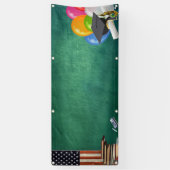 blanco afstudeerder spandoek (Verticaal)