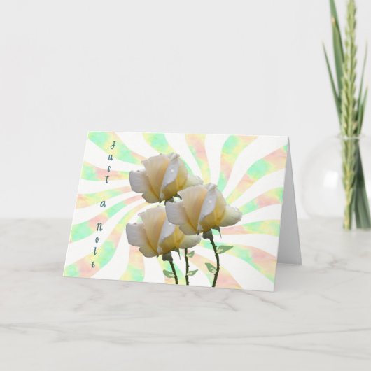 Blanco, alleen een Kaart met geel rozen (Voorkant)