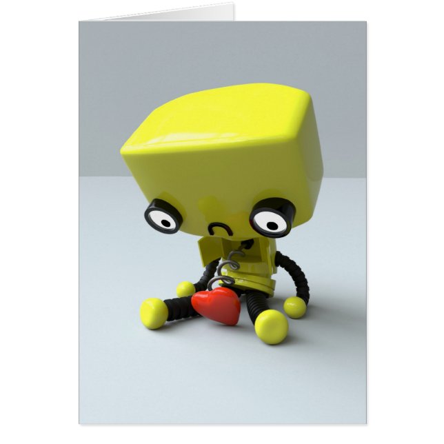 Blanco art Card - Sad Robot (Voorkant)