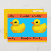 Blanco Briefkaart met rubberen deucky (Voorkant / Achterkant)