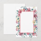 Blanco budget Bright florale bruiloft uitnodiging (Voorkant / Achterkant)