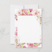 Blanco budget Fantastisch roze bloemetjesbruiloft Kaart (Voorkant)