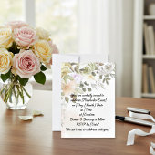 Blanco budget najaar Floral bruiloft Kaart