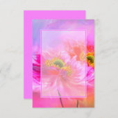 Blanco budget Roze florale fantasie bruiloft Invit Kaart (Voorkant / Achterkant)