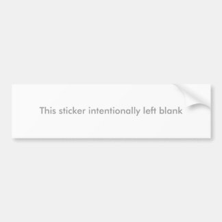 Blanco bumper sticker