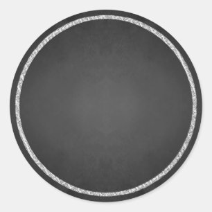  blanco chalkboardstickers ronde sticker