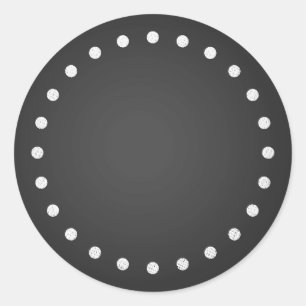  blanco chalkboardstickers ronde sticker