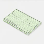 Blanco cheque afbreken post-it® notes (Schuin)