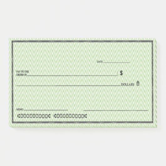 Blanco cheque afbreken post-it® notes (Voorkant)