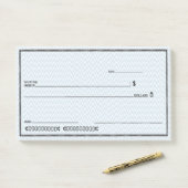 Blanco cheque afbreken post-it® notes (Op bureau)