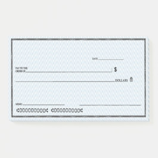 Blanco cheque afbreken post-it® notes (Voorkant)
