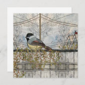 Blanco Chickadee Note Card Notitiekaartje (Voorkant / Achterkant)