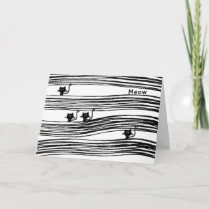 Blanco compacte Kaart voor noot bij katten.