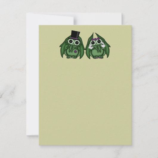 Blanco cthulhu Wedding Invitations Kaart (Voorkant)